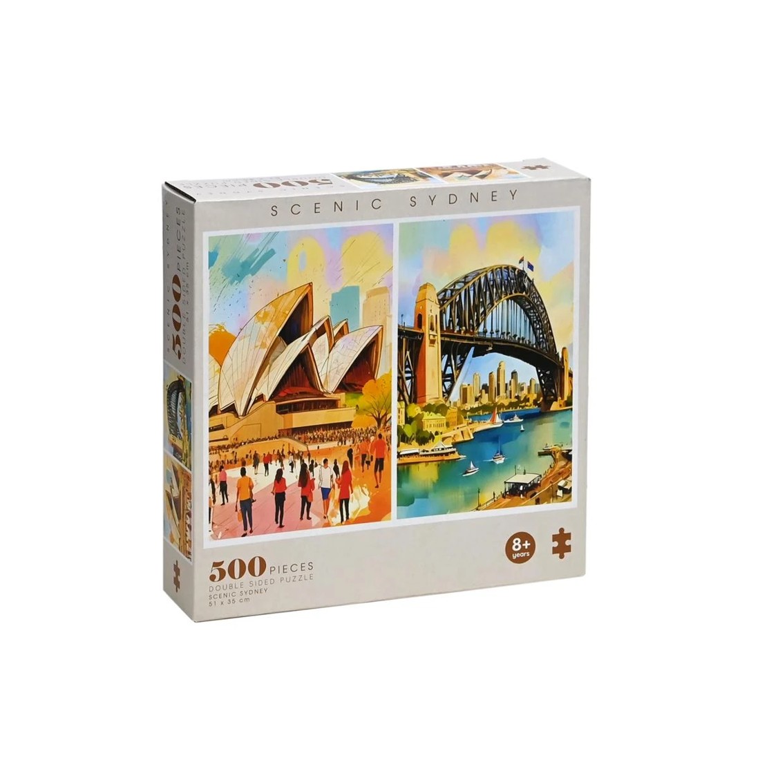4 500 Piece Famous Landmark Water Colour Puzzles - Assorted, 4 of 9