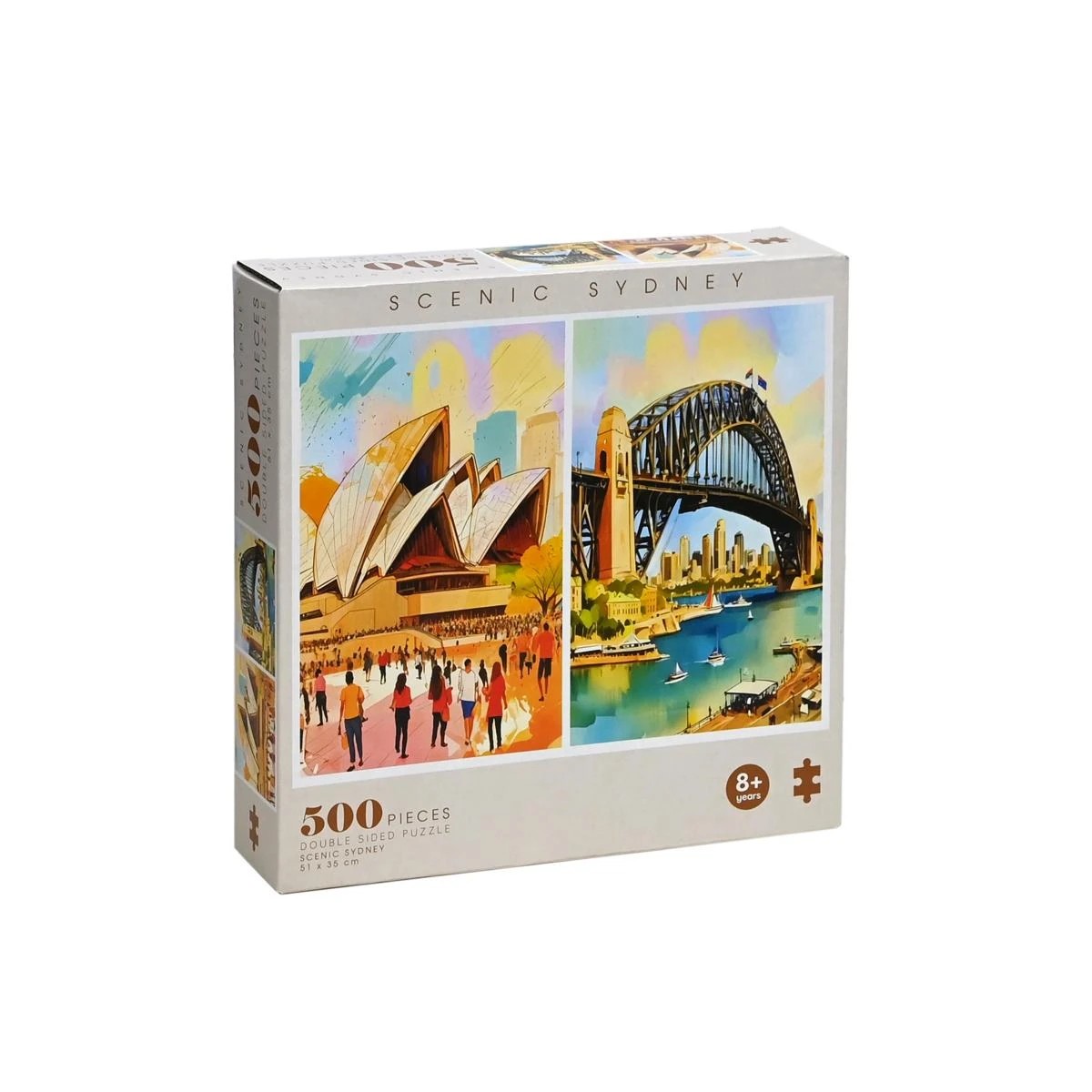 4 500 Piece Famous Landmark Water Colour Puzzles - Assorted, 4 of 9