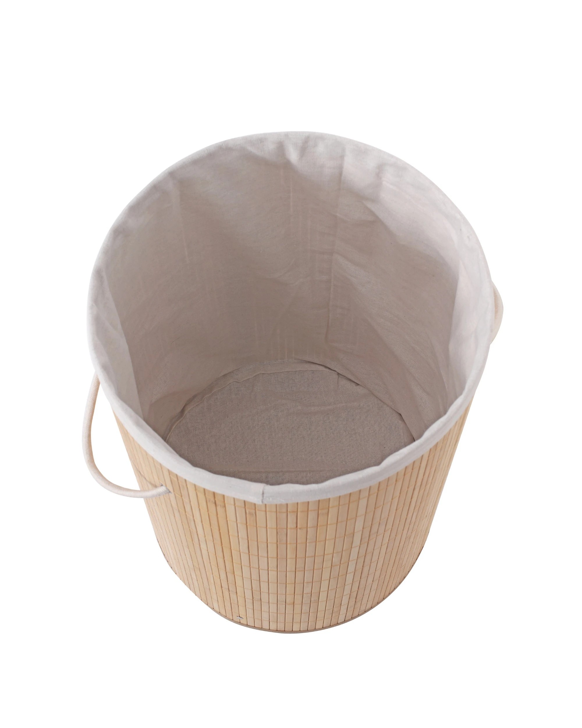 5 Sherwood Home Round Collapsible Bamboo Laundry Hamper with Liner - Natural, 5 of 8