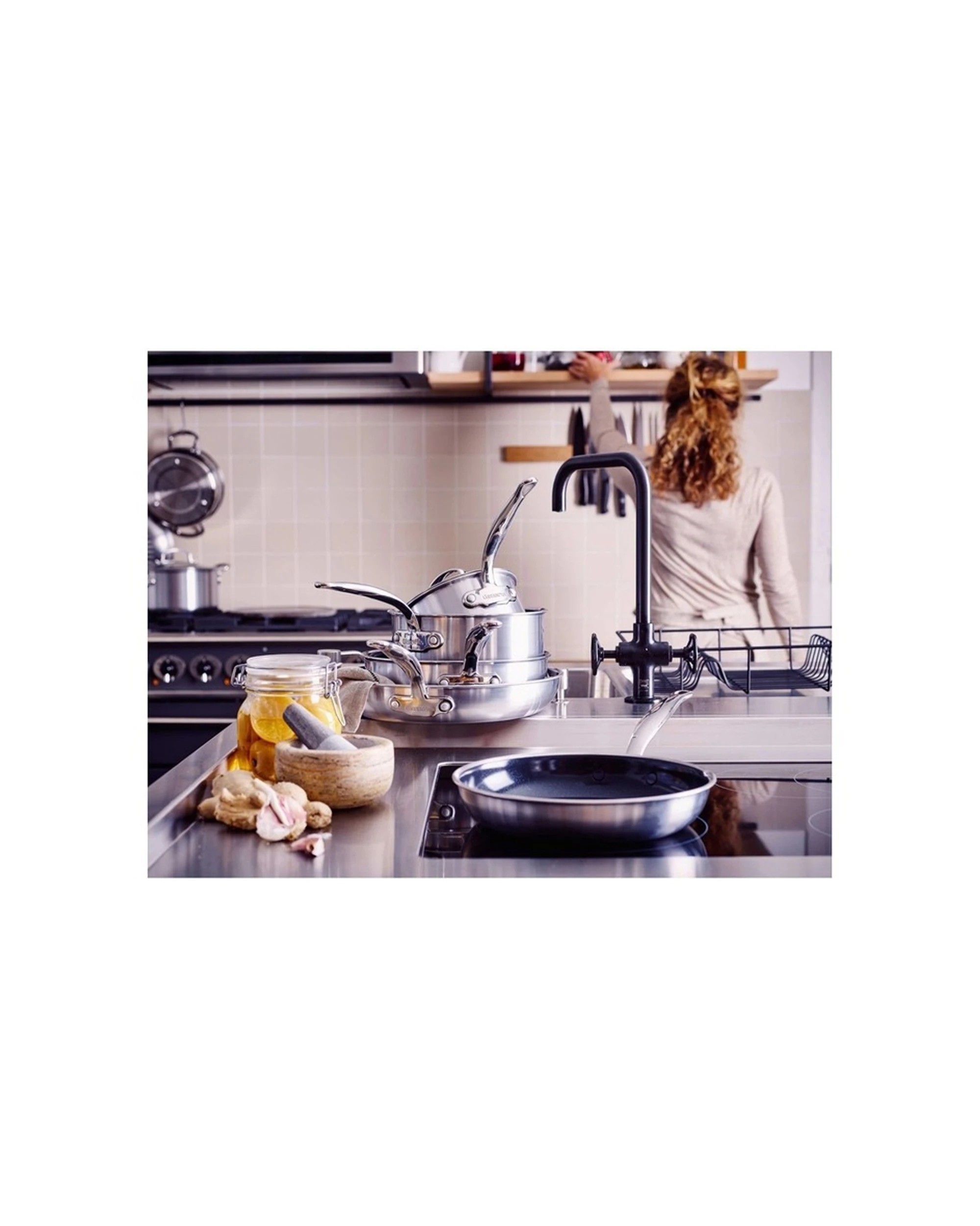 5 Greenpan Premiere Stainless Steel Open Frypan Home Kitchen Cookware 30cm - Silver, 5 of 5