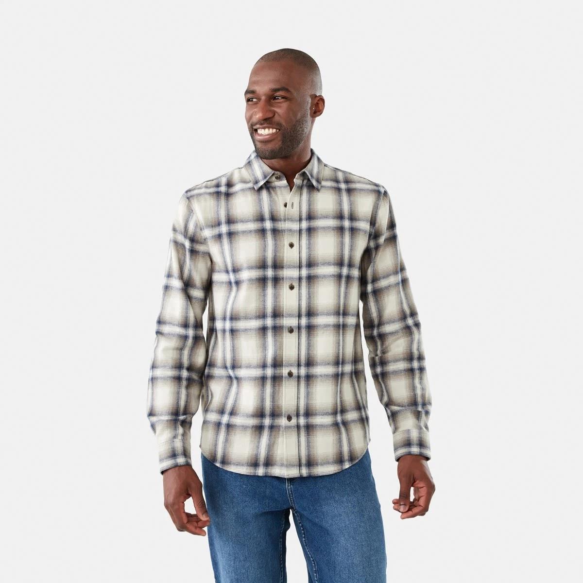 1 Long Sleeve Brushed Check Shirt Bge Check, 1 of 6