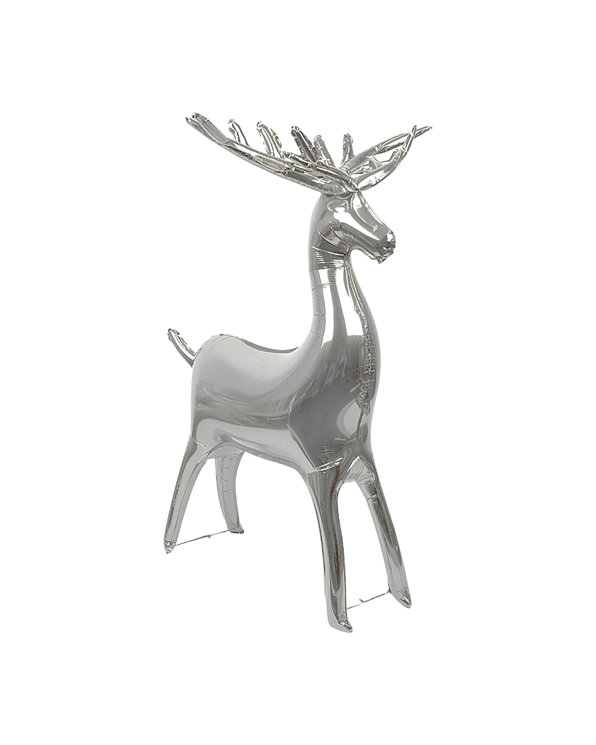 1 Meteor Reindeer Standing Air Fill Foil Balloon 71cm - Silver, 1 of 2