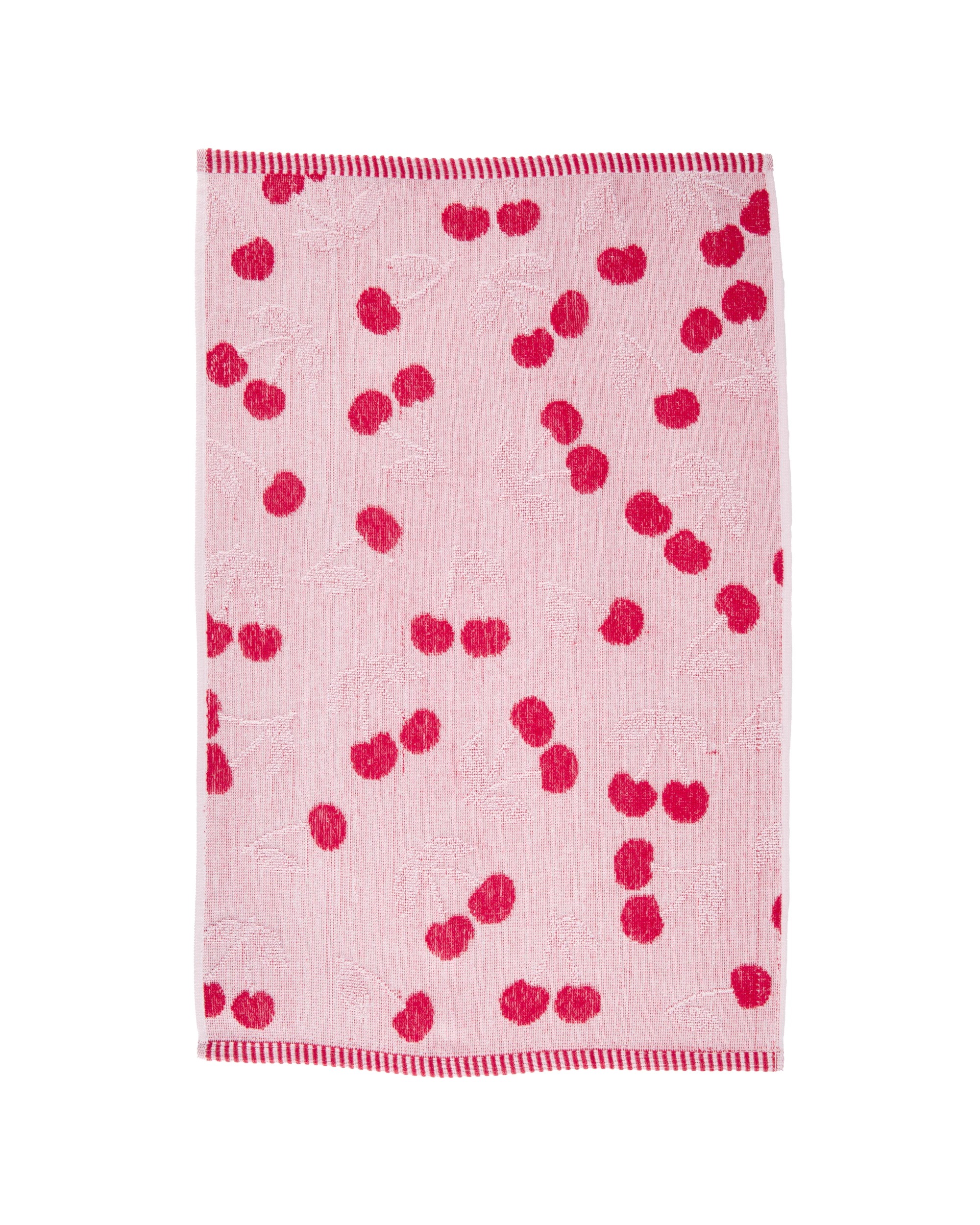 3 4 Pack Pink Cherry Terry Tea Towels, 3 of 7