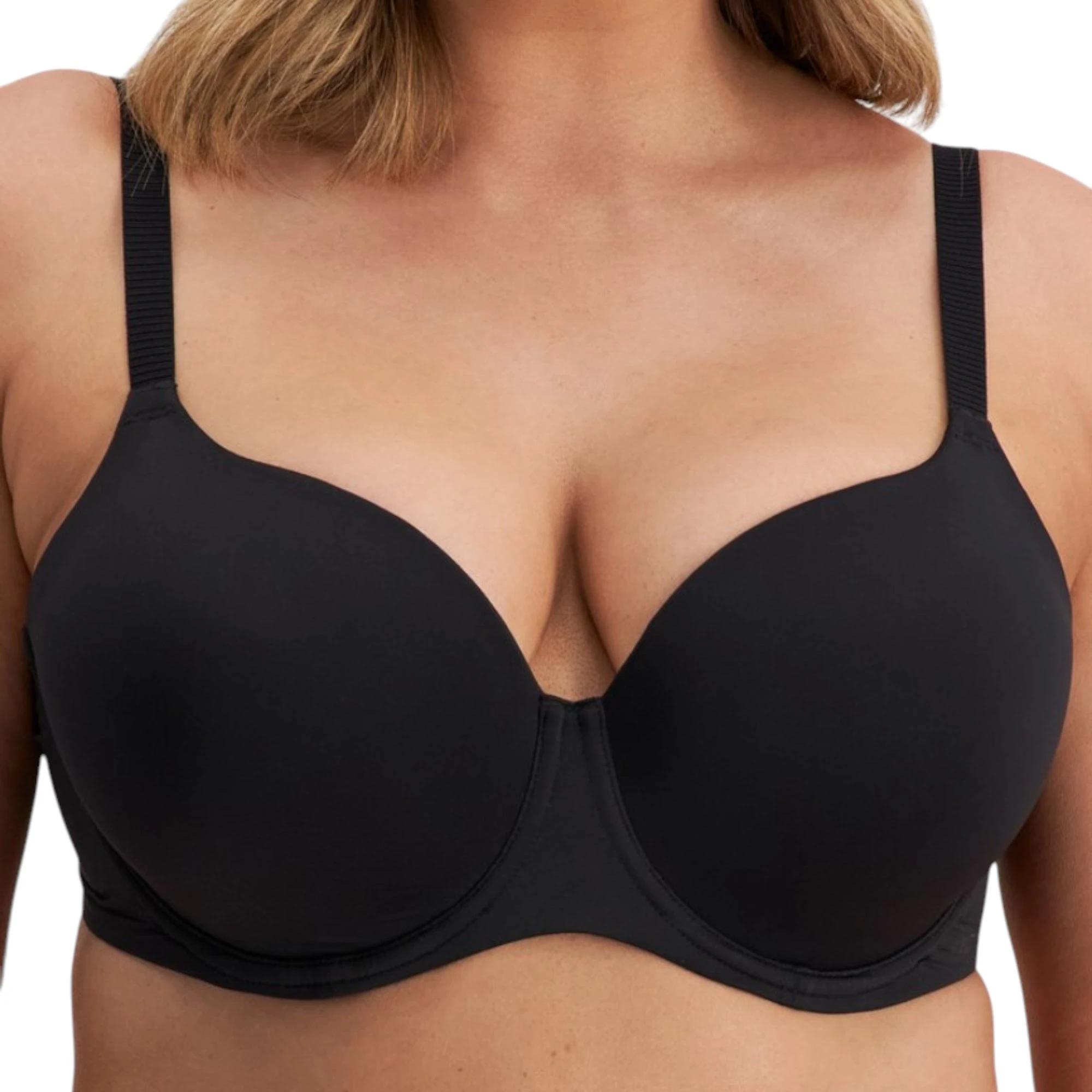 1 Be By Berlei Womens Full Coverage Black T-Shirt Fuller Cup Bra BLACK, 1 of 3