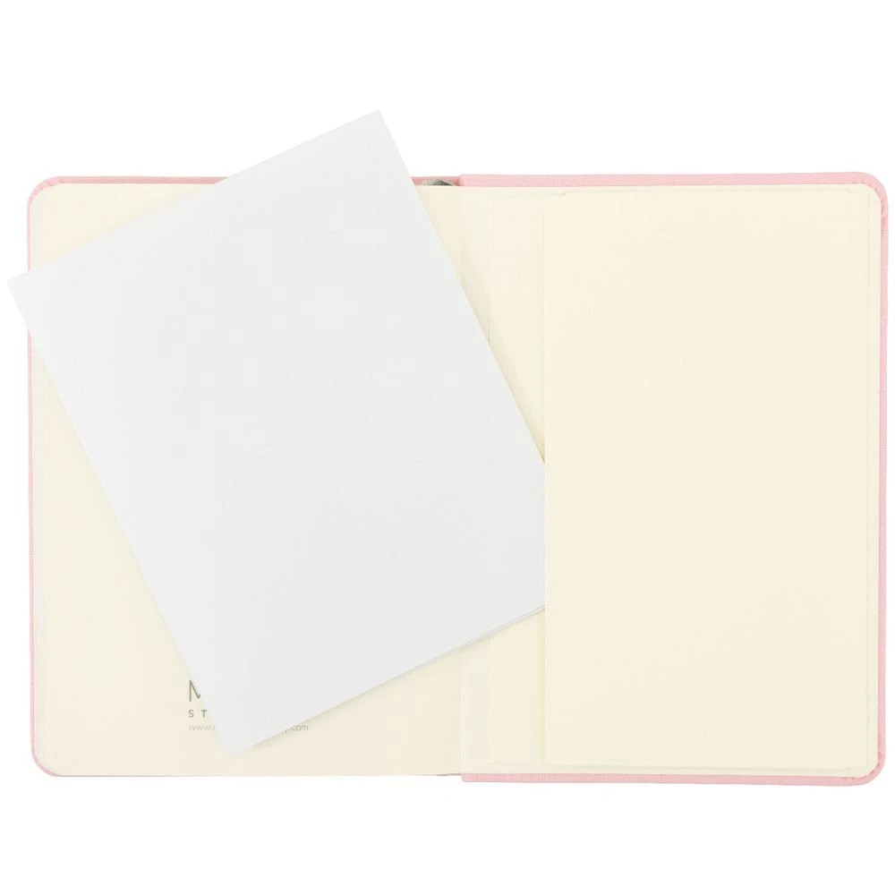 5 Modena A6 Linen Plain Notebook Pink, 5 of 5