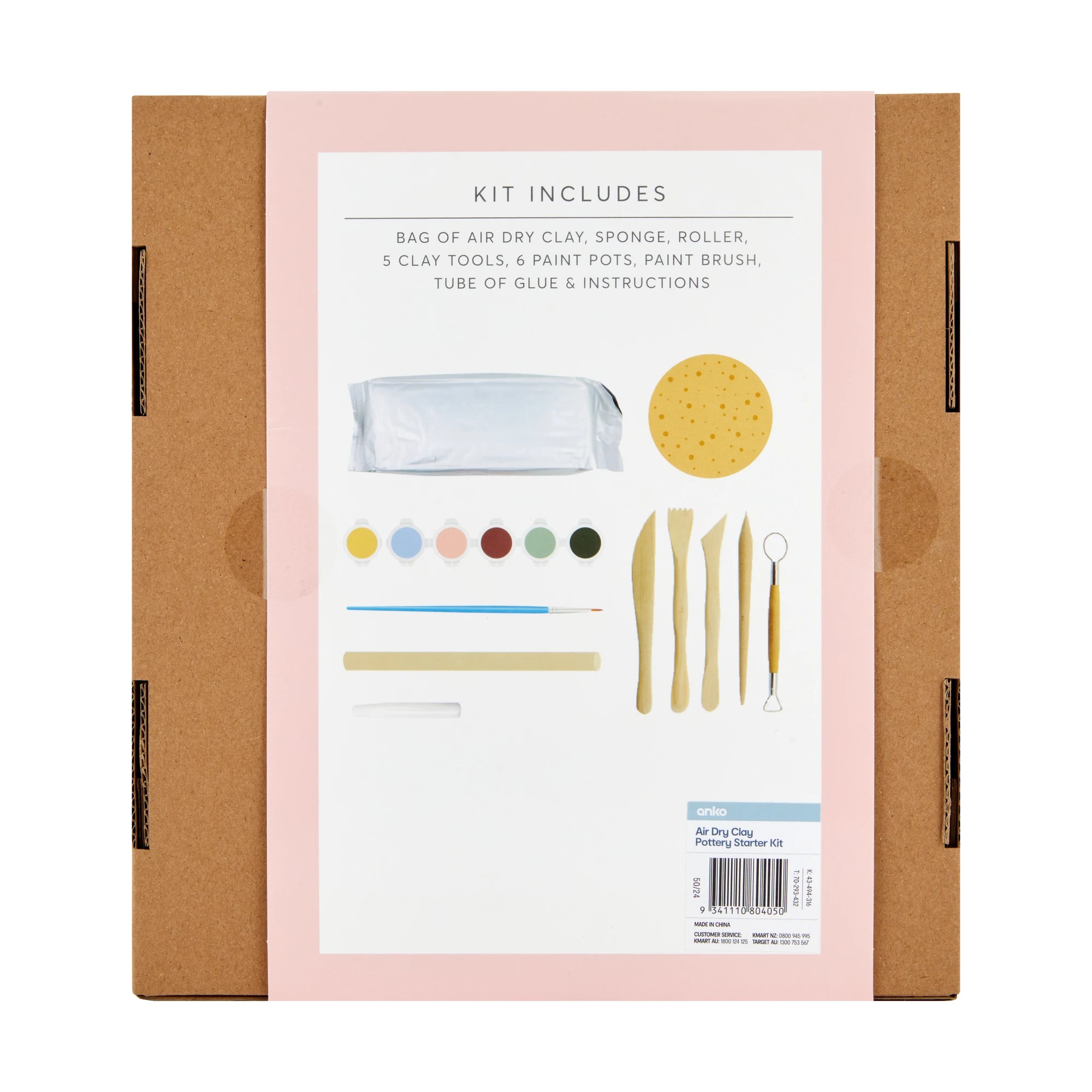 3 Air Dry Clay Pottery Starter Kit, 3 of 3