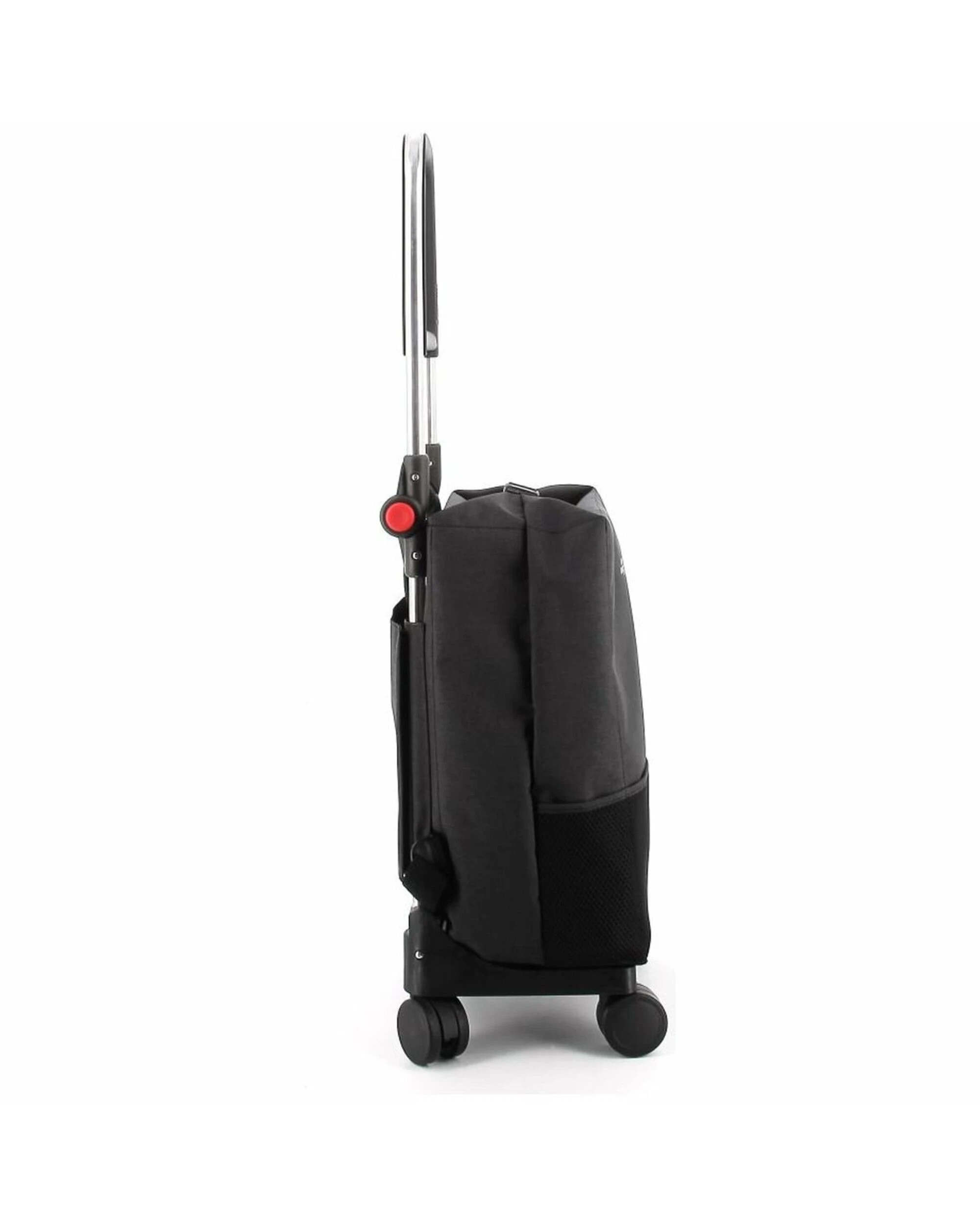 2 Rolser One Tweed TShop Foldable 4 Wheel Swivelling Trolley Black, 2 of 5
