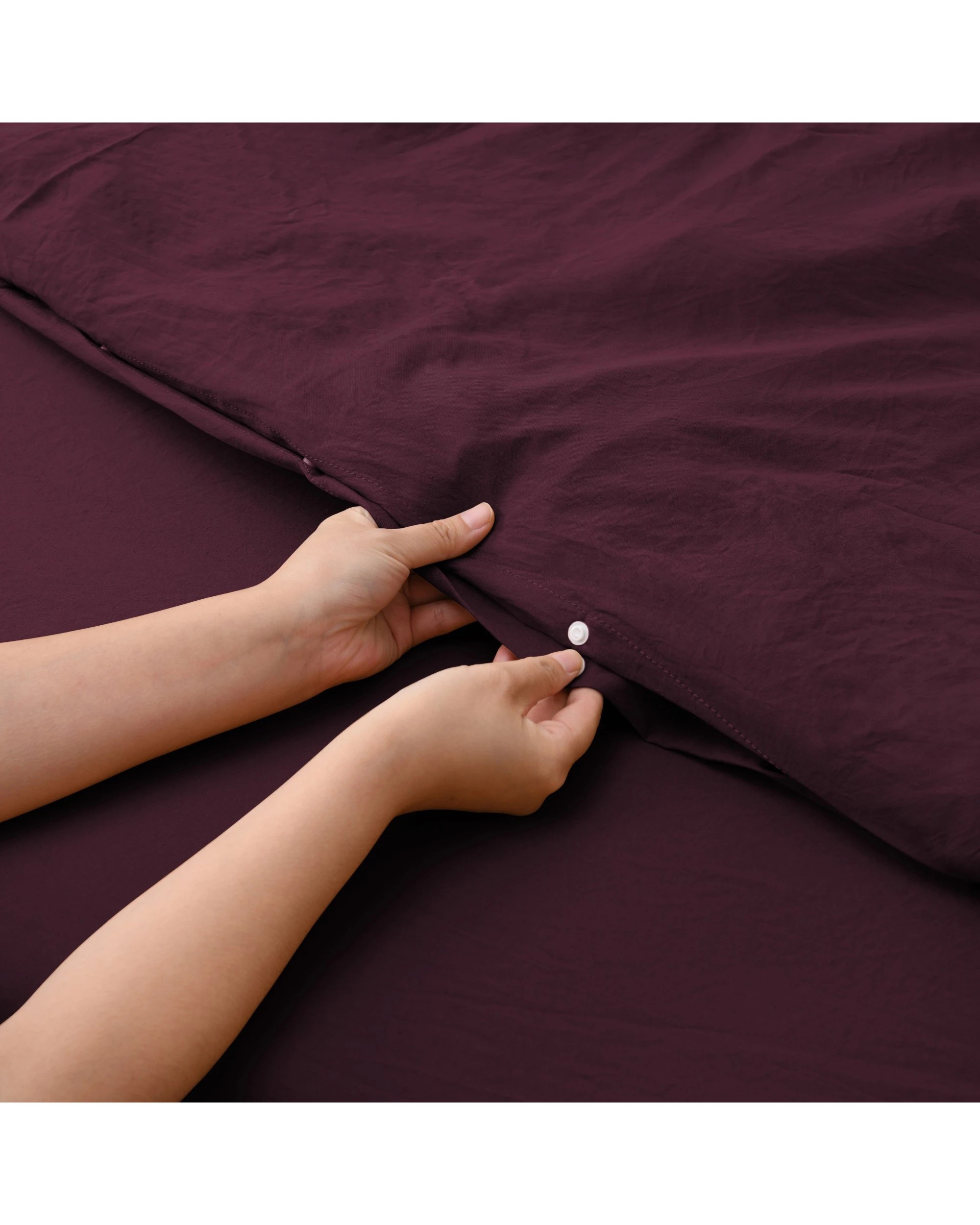 4 Dreamaker Superfine Washed Microfibre Quilt Cover Set - Double Bed - Cherry, 4 of 9