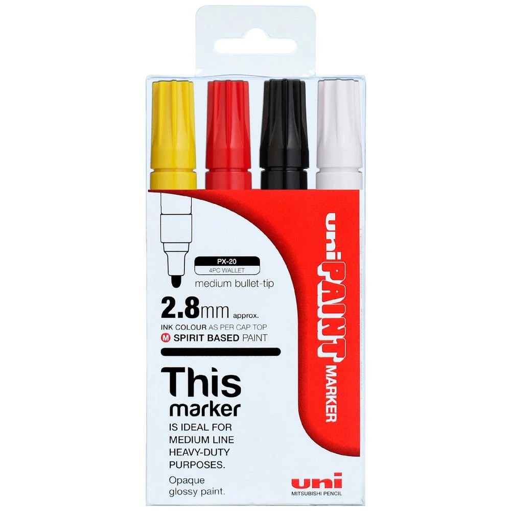 1 Uni PX-20 Paint Marker Assorted 4 Pack, 1 of 3