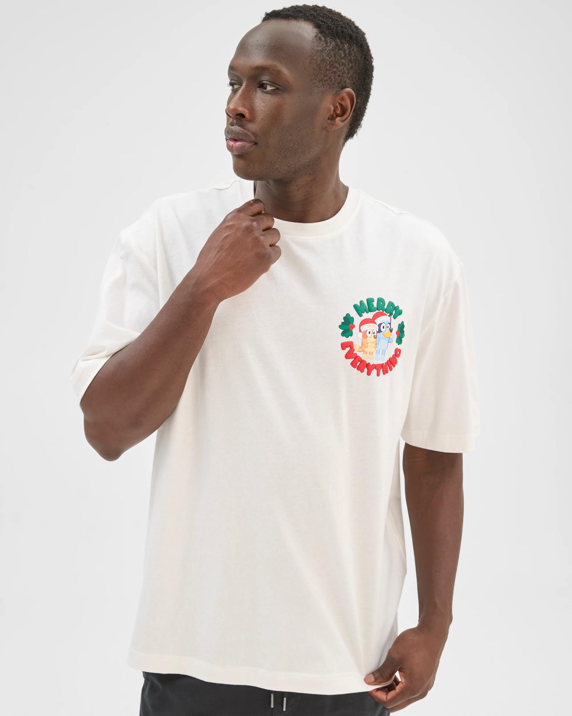 Bluey Australian Cotton Christmas T-Shirt - Kmart