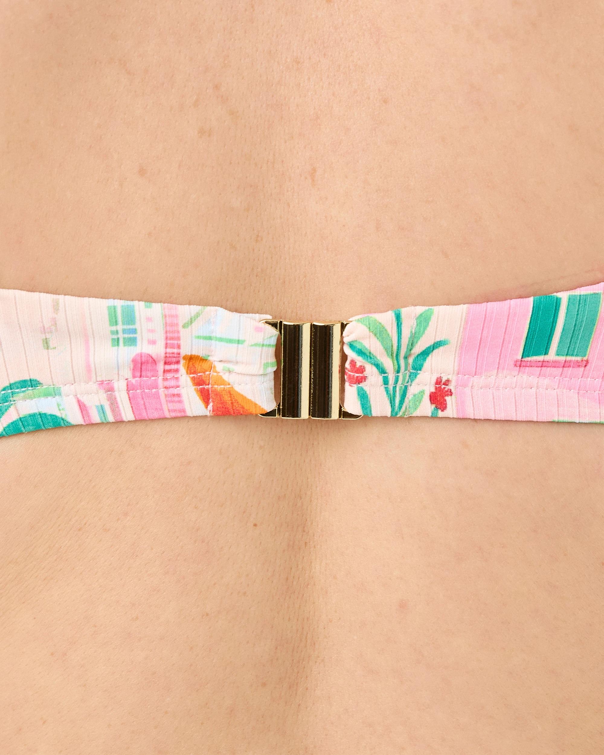 8 Printed Bralette Bikini Swim Top Pnk Cstal, 8 of 9