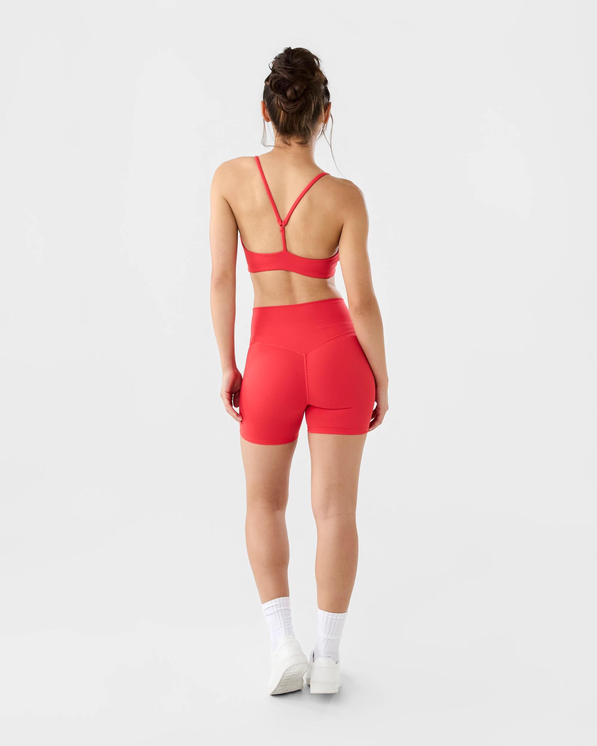 4 Active Womens Cloudform Scrunch Bike Shorts Tomato, 4 of 6