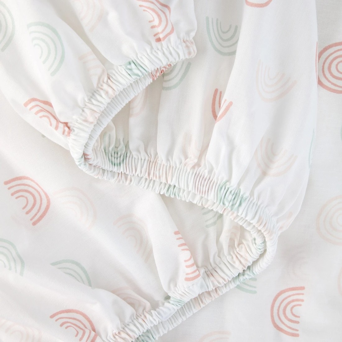 4 2 Pack Organic Cotton Fitted Cot Sheets - Rainbow and Pink Gingham, 4 of 6