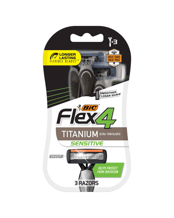 BIC Flex 4 Razors - 3 Pack - Black
