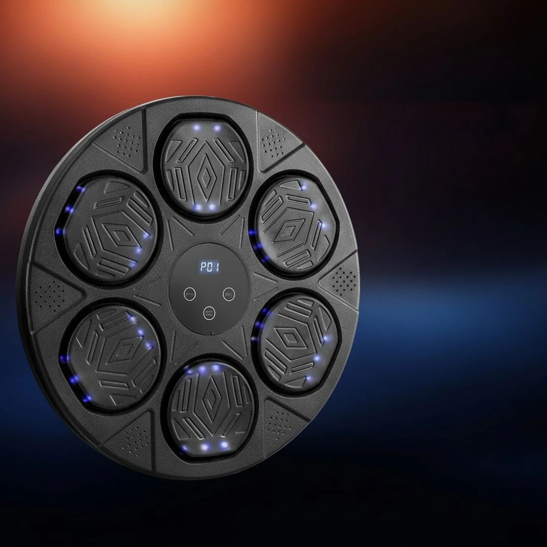 4 Everfit Music Boxing Machine tooth Wall-Mounted Punch Target with LED Display & Gloves - Black, 4 of 6