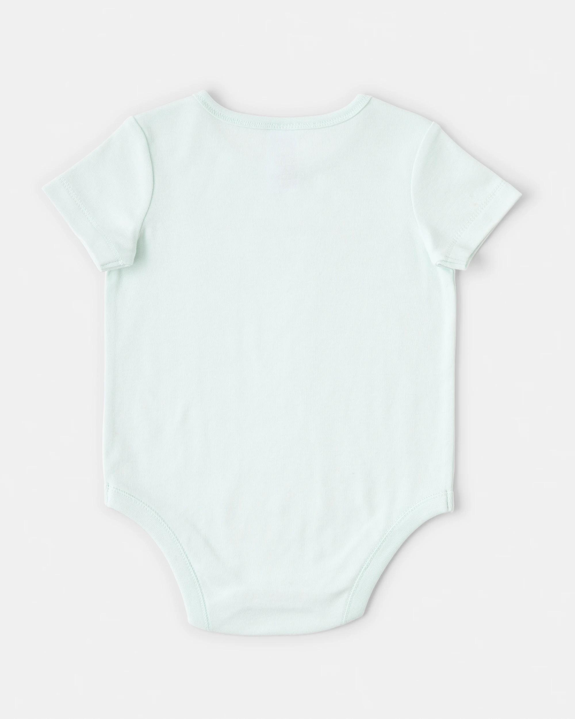 2 Cotton Short Sleeve Print Bodysuit New Here, 2 of 3