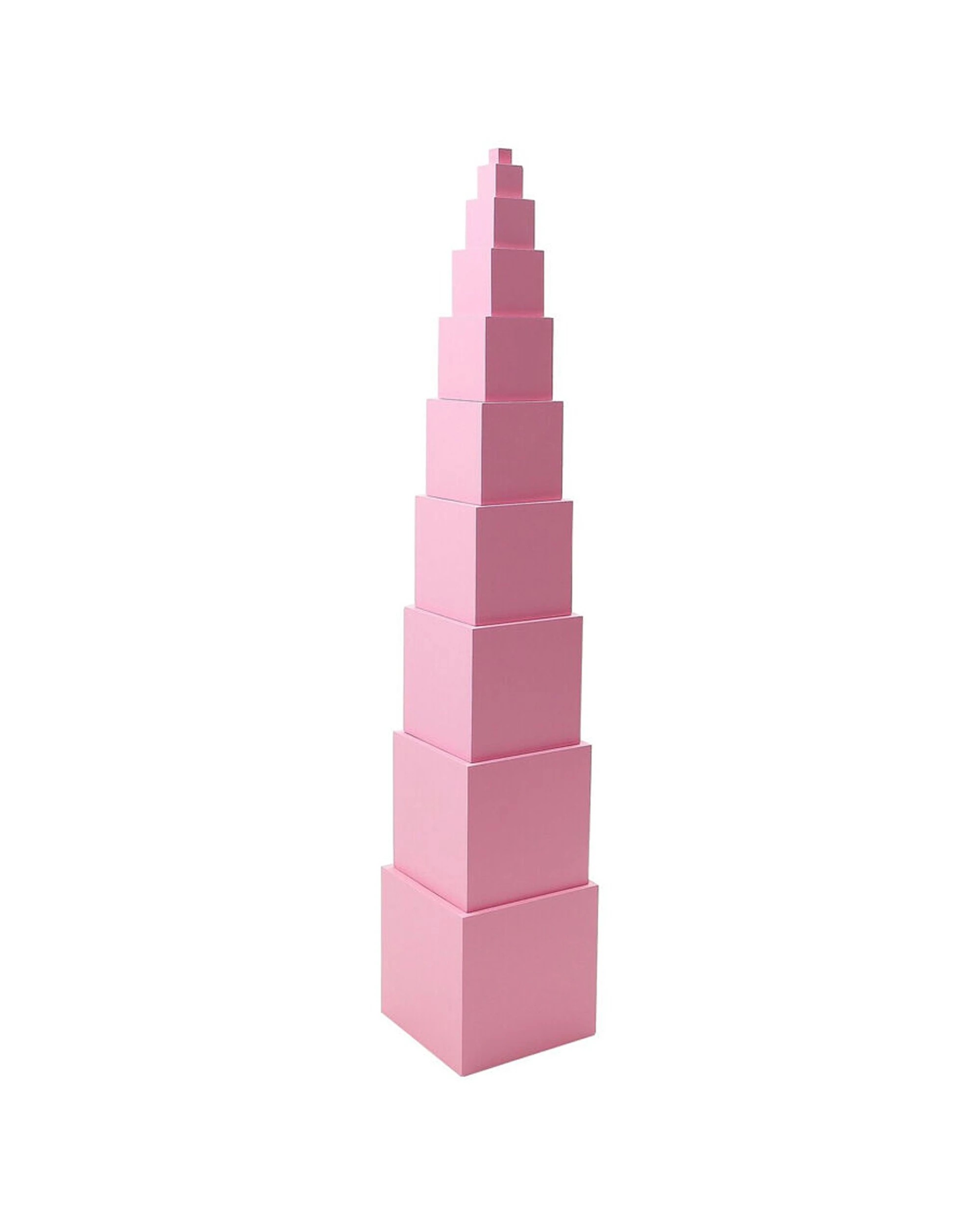 2 GAM MONTESSORI 10Pc Montessori Tower Size Discrimination Toy Educational Toy - Pink, 2 of 3