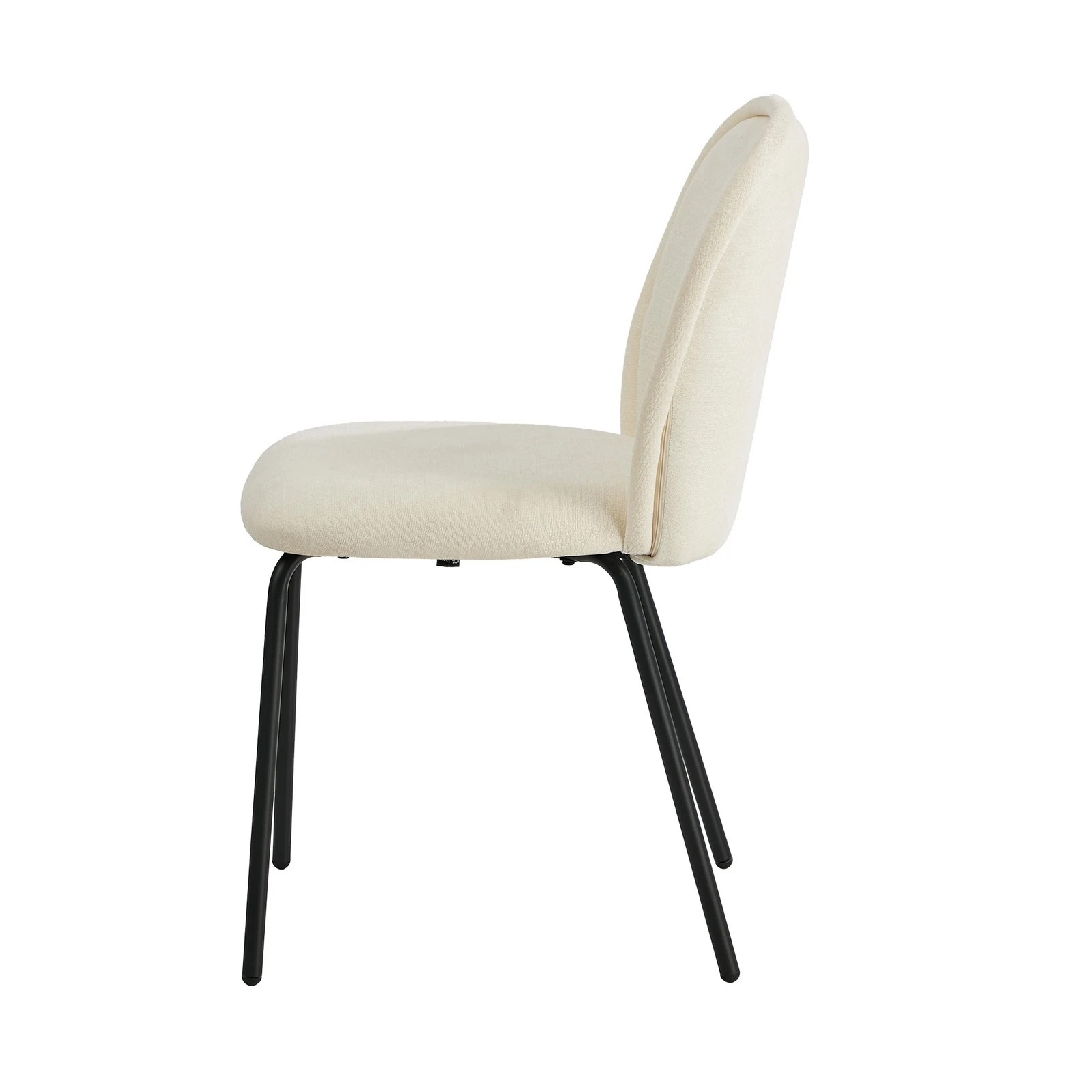 9 Oikiture 4x Dining Chairs Kitchen Accent Chairs Chenille Pad Metal Legs - Beige, 9 of 9