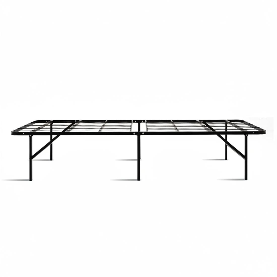 4 Artiss Folding Bed Frame Metal Base - Black, 4 of 8