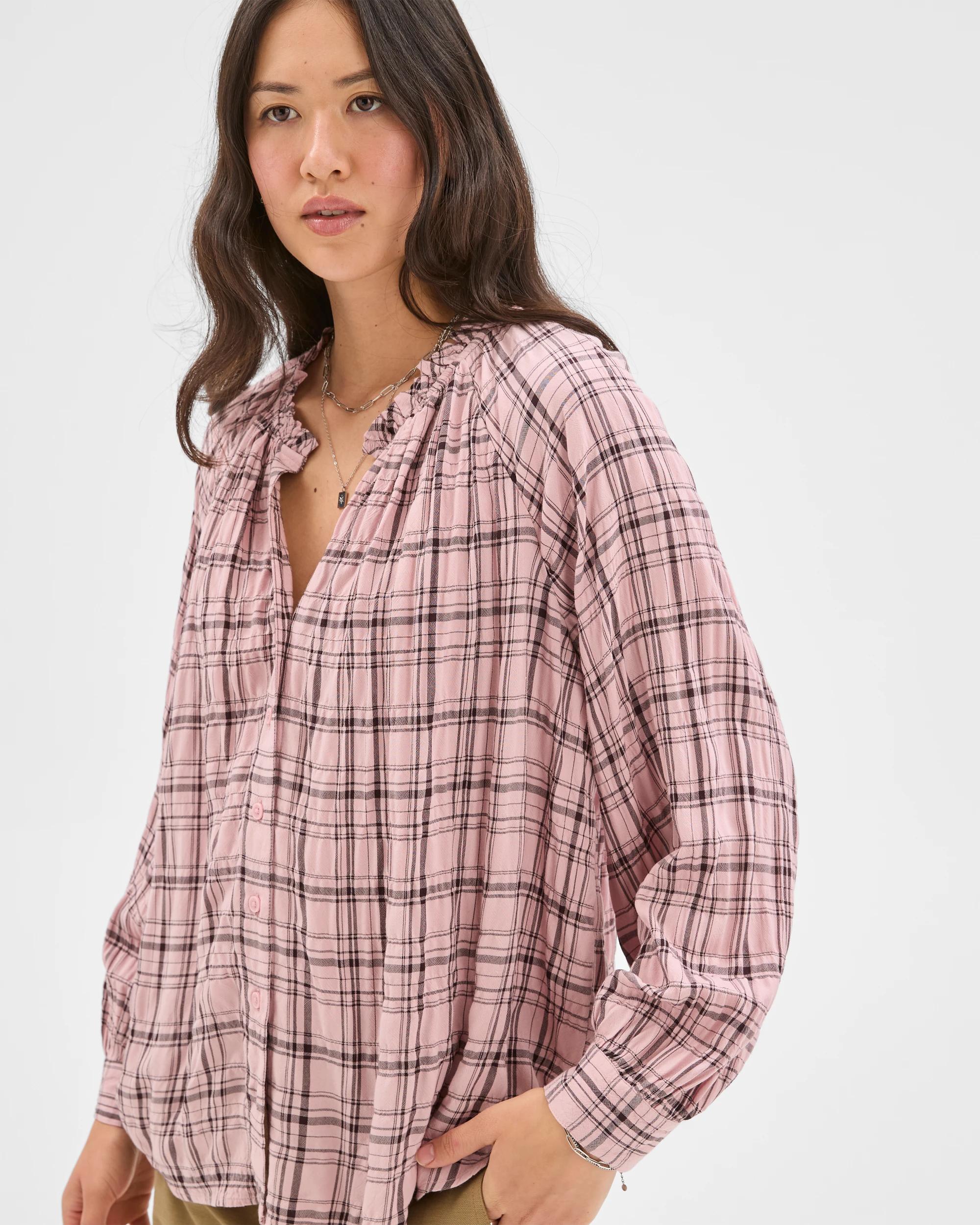 5 Target Woman Long Sleeve Romantic Blouse CHECK, 5 of 7
