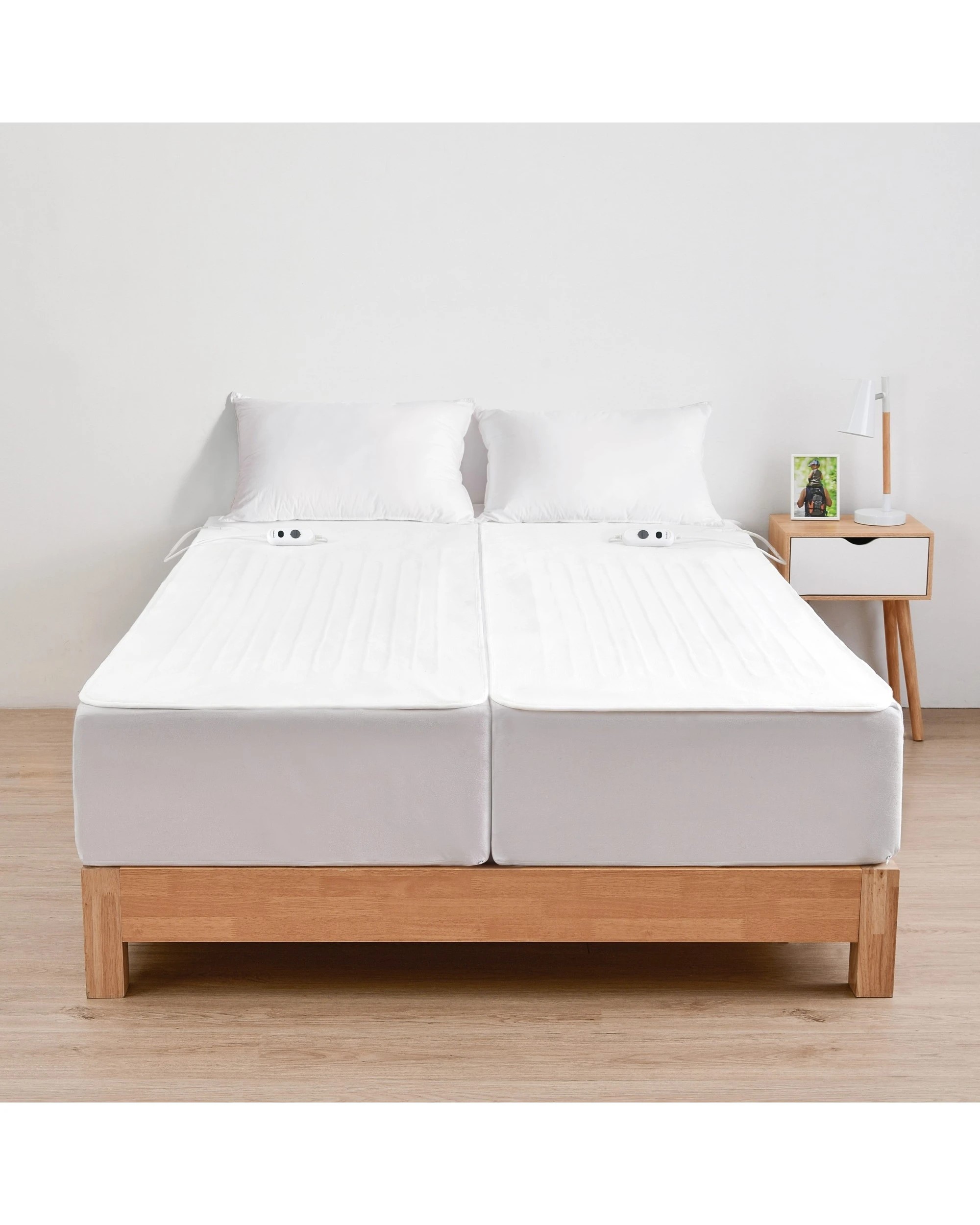 1 Dreamaker Essentials Fitted Washable Electric Blanket - Split King - White, 1 of 7