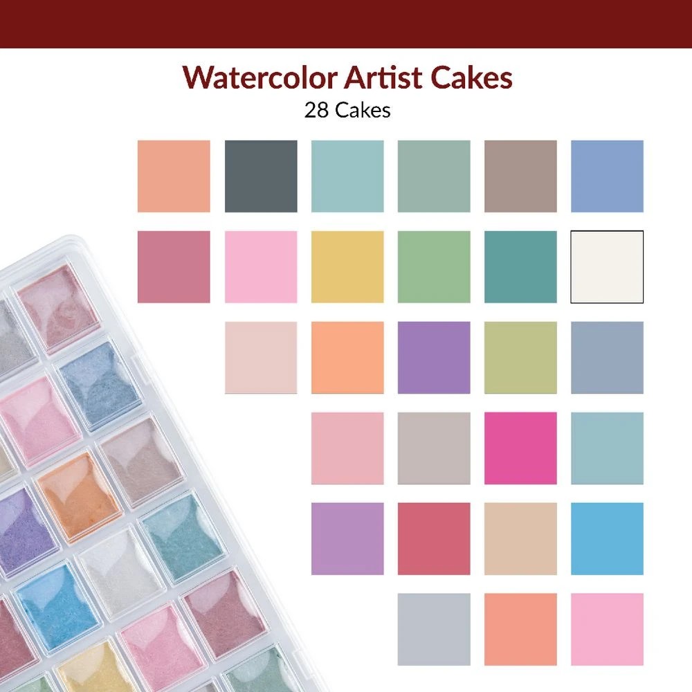 7 Royal & Langnickel Pearlescent Watercolour Cake Set, 7 of 7