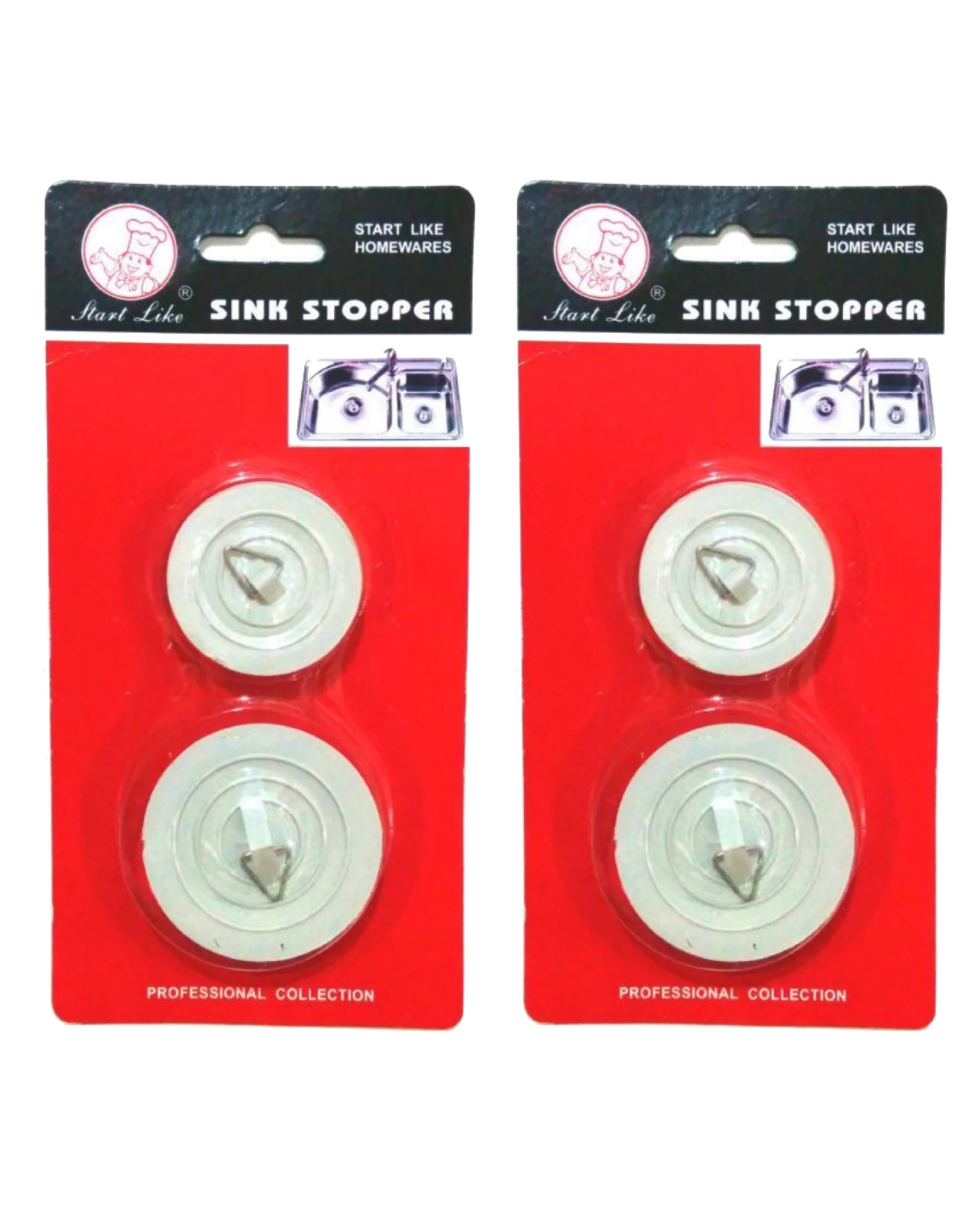 1 BR Home Basin Bath Stopper with Chrome Finish - Set of 4, 1 of 3