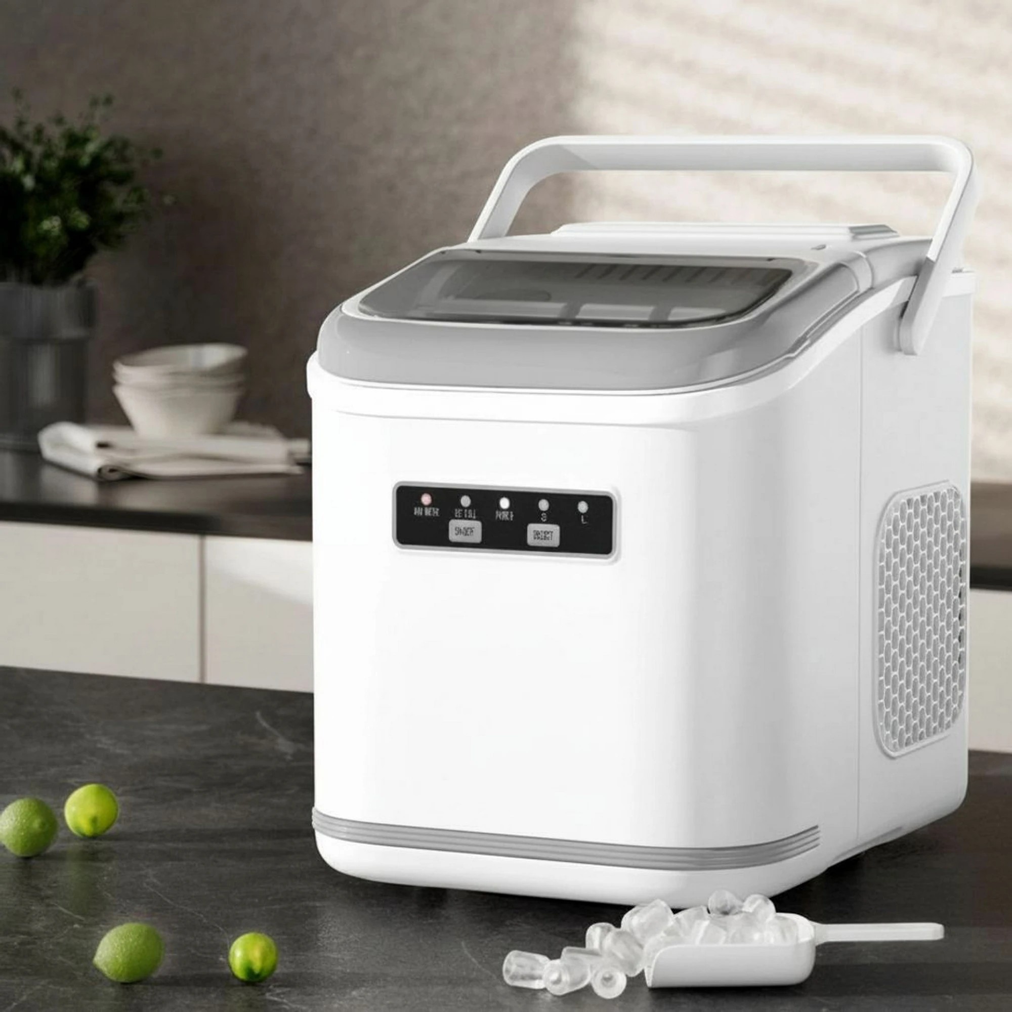 3 Devanti Ice Maker Machine Portable 12kg Countertop w/Self Cleaning 1.3L - White, 3 of 7