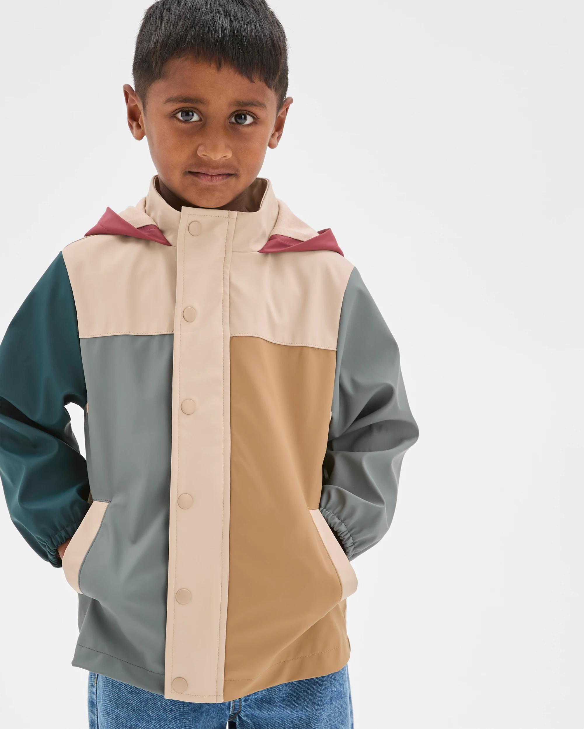 2 Target Kids Spliced Hooded Spray Jacket MULTI, 2 of 6