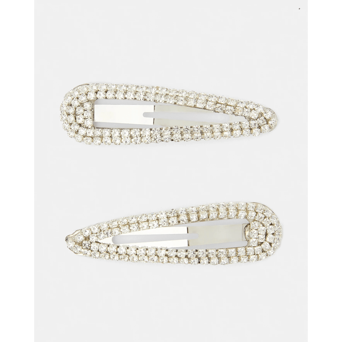 2 2 Pack Silver Sparkle Snap Hair Clip Gift Set, 2 of 3