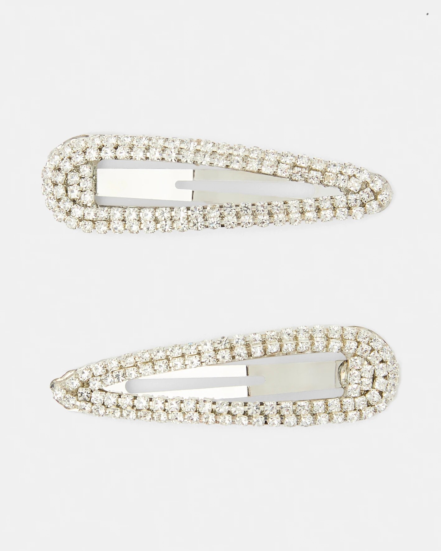 2 2 Pack Silver Sparkle Snap Hair Clip Gift Set, 2 of 3