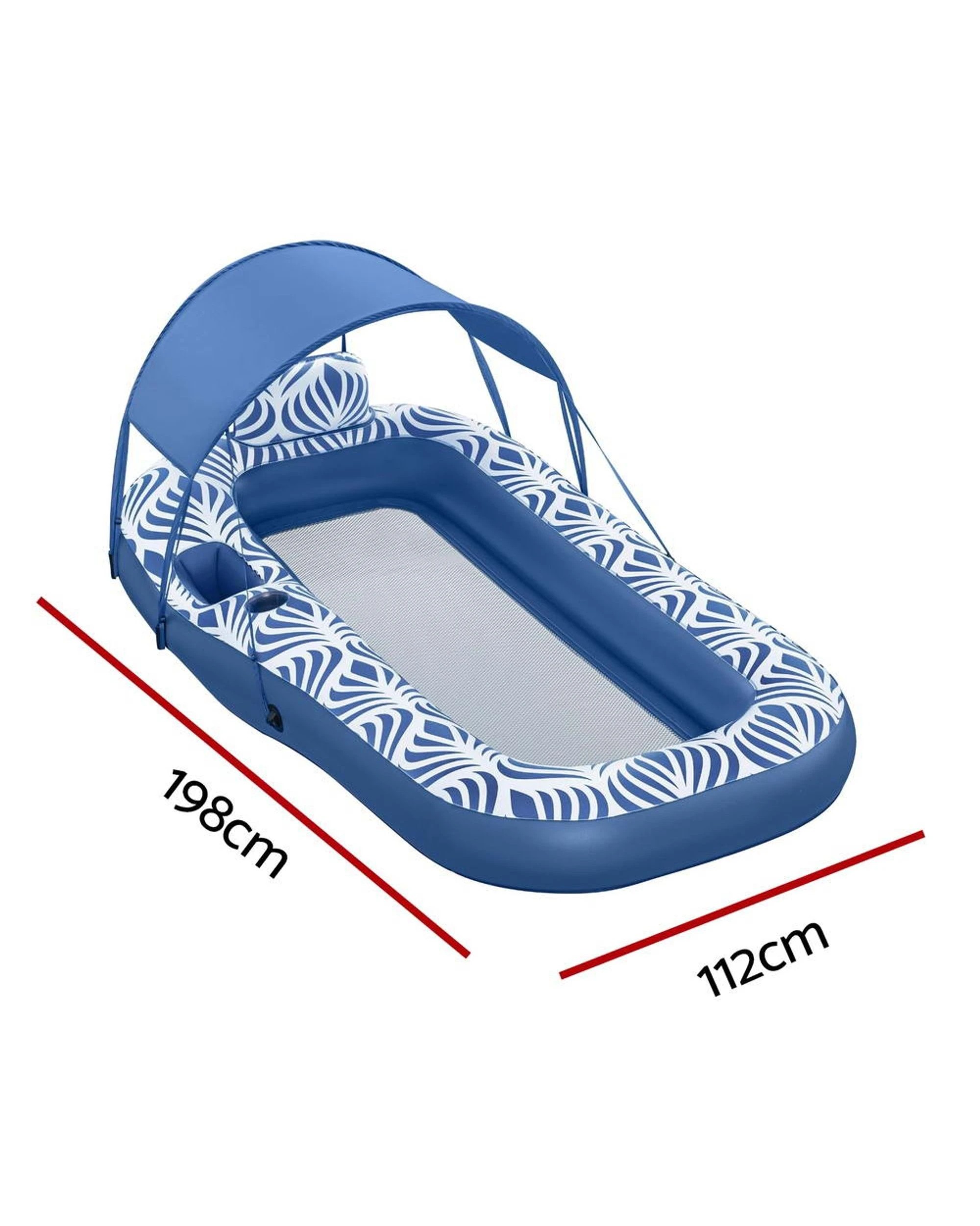 3 Bestway Inflatable Floating Float Lounger With Sunshade Canopy 1.98mx1.12m
 - Multi, 3 of 3