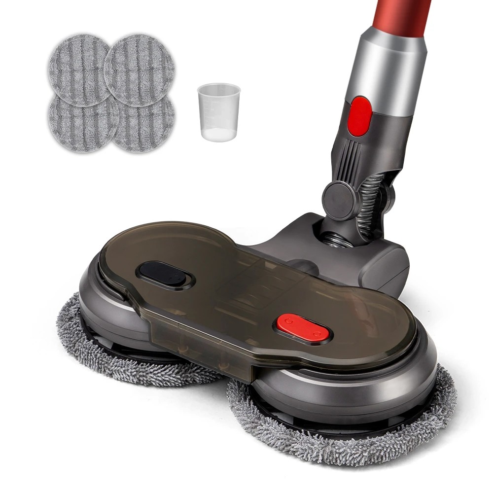 1 ZUNI Electric Motorised Mop Head for Dyson V7 V8 V10 V11 V15 Vacuum Cleaners - Black, 1 of 2