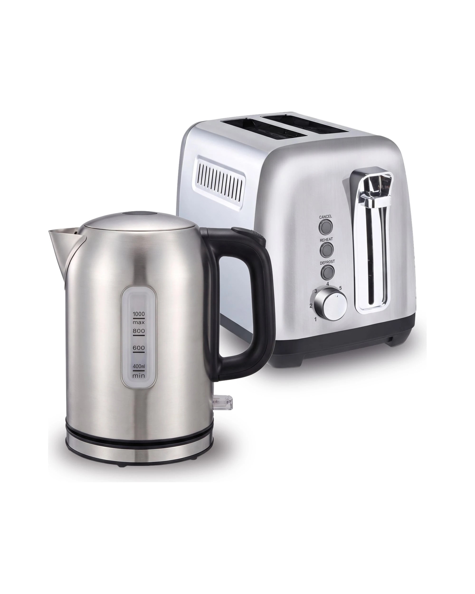 Morphy Richards Equip Kettle and Toaster Set Brushed Stainless Steel 1L ...
