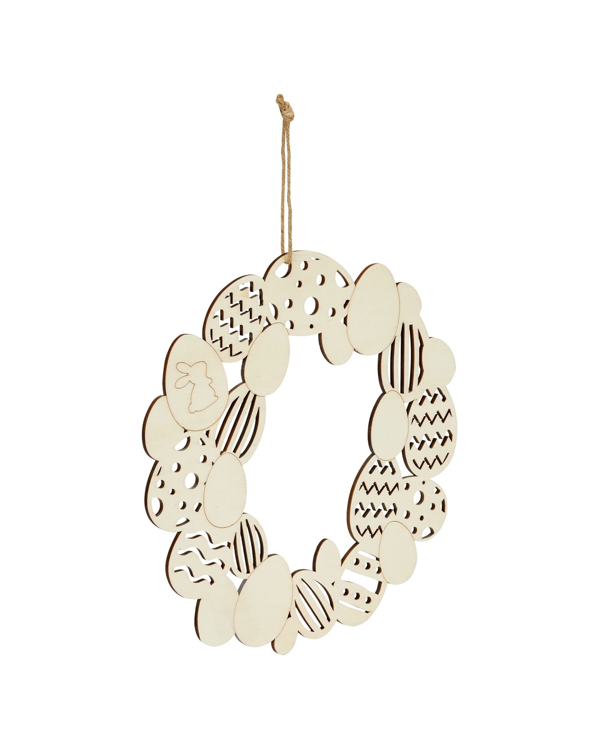 2 Wood Blank Hanging Wreath, 2 of 4