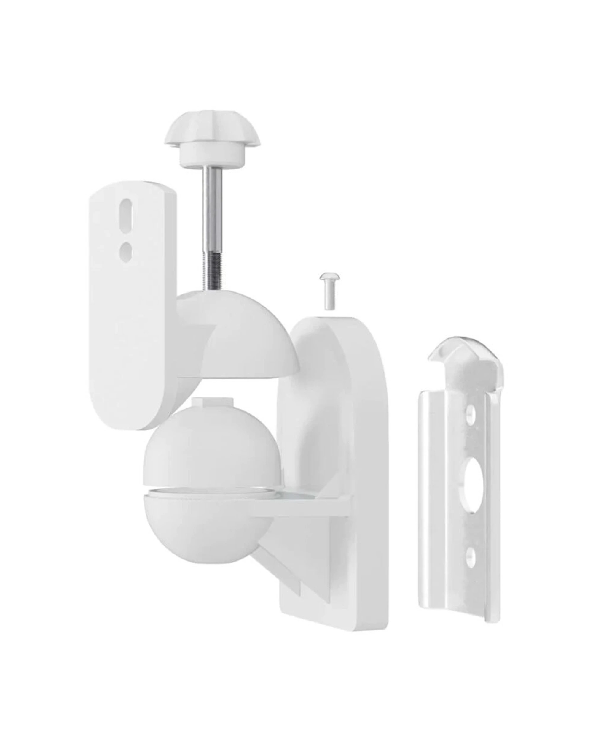 2 Goobay 2pc Satellite Audio Speaker Wall Mount Bracket Home Studio Up To 3.5 - White, 2 of 4