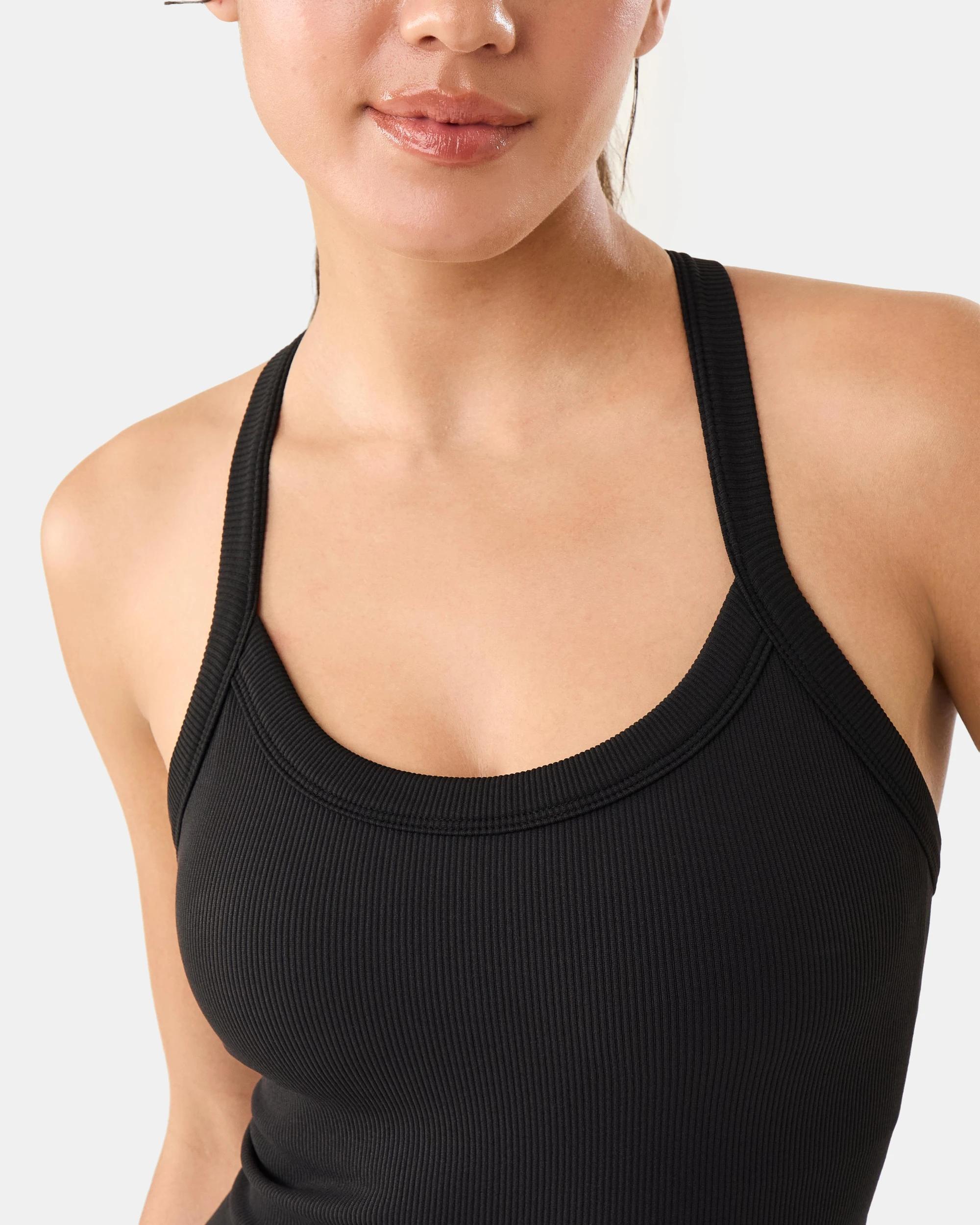 7 Active Womens Ribbed Tank Top Black, 7 of 8