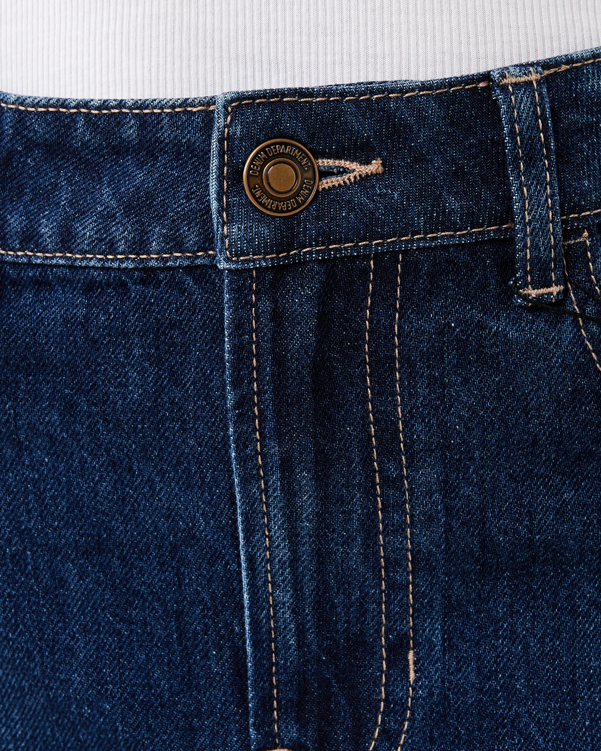 4 Denim A-Line Mini Skirt Mid Wash, 4 of 7