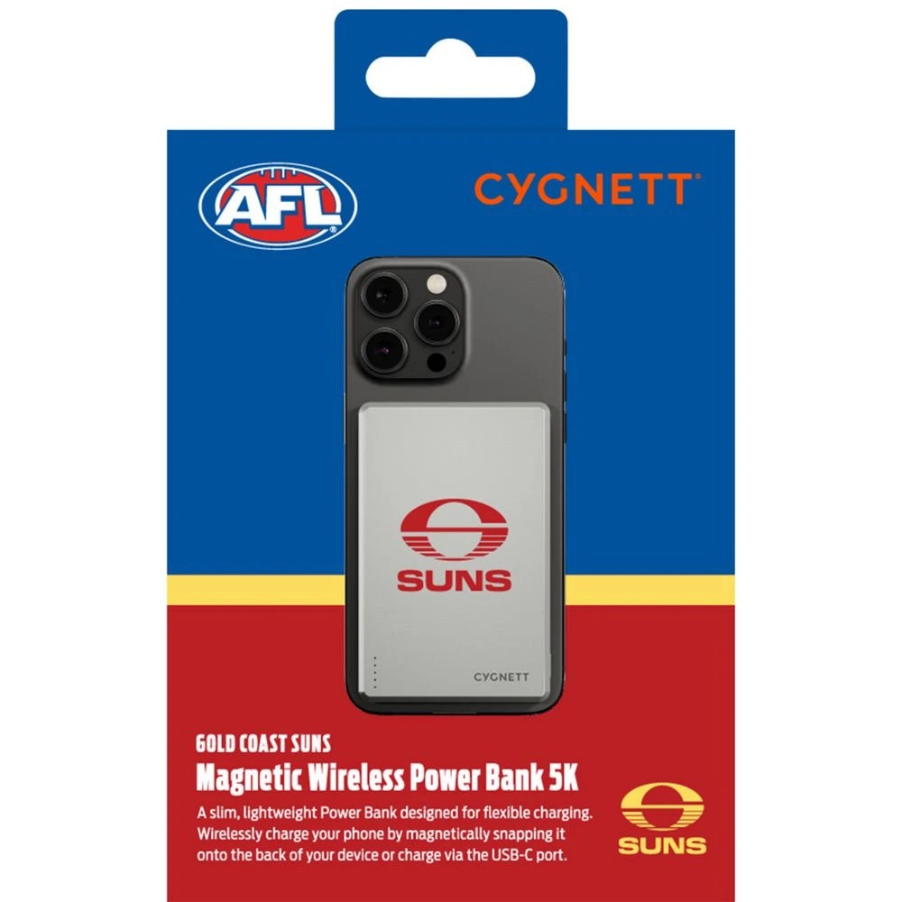 6 Cygnett 5000mAh Magslim Powerbank Gold Coast Suns, 6 of 6