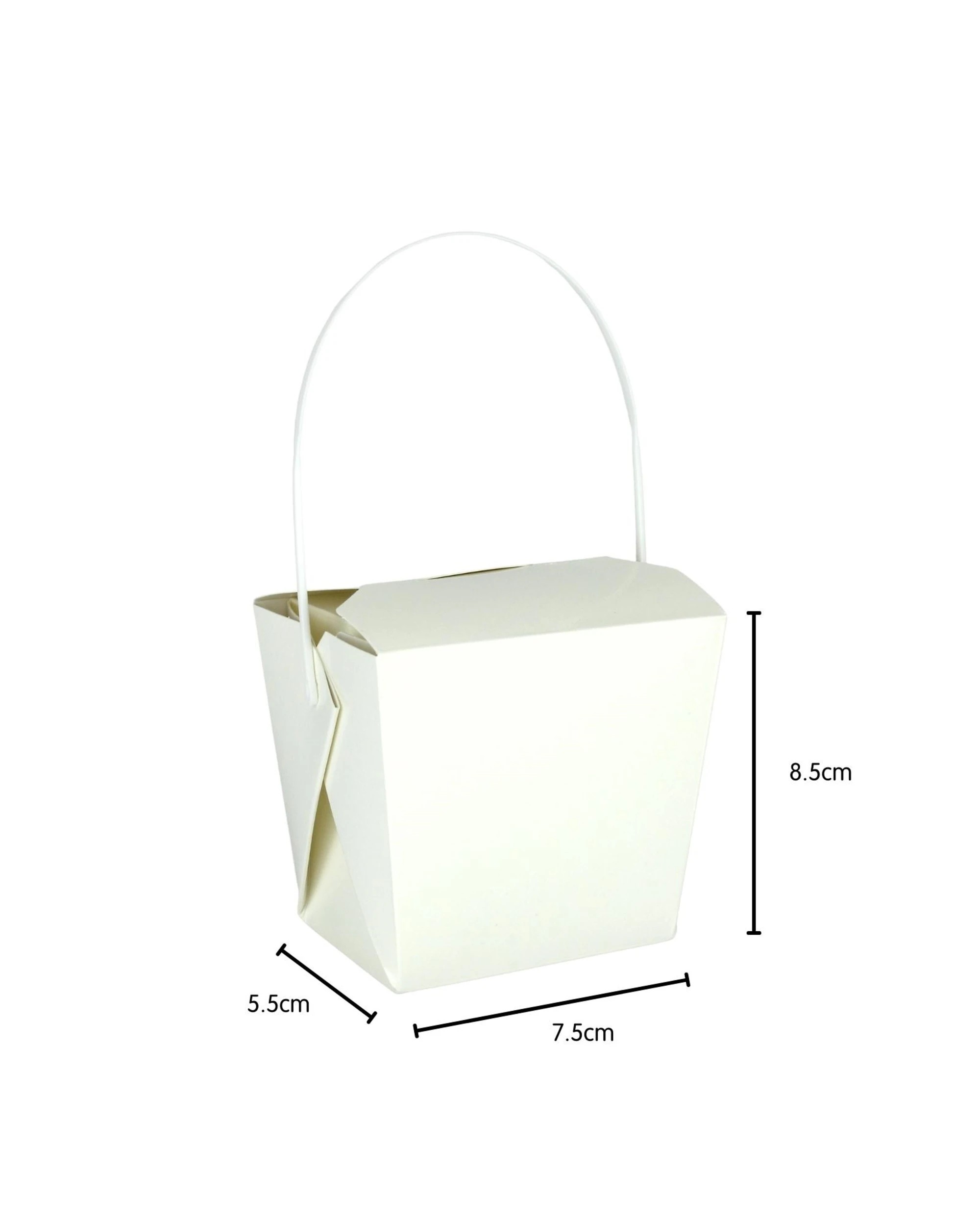 3 Durmaz Paper Noodle Boxes 7.5cm x 5.5cm x 8.5cm Pack of 4 - White, 3 of 3