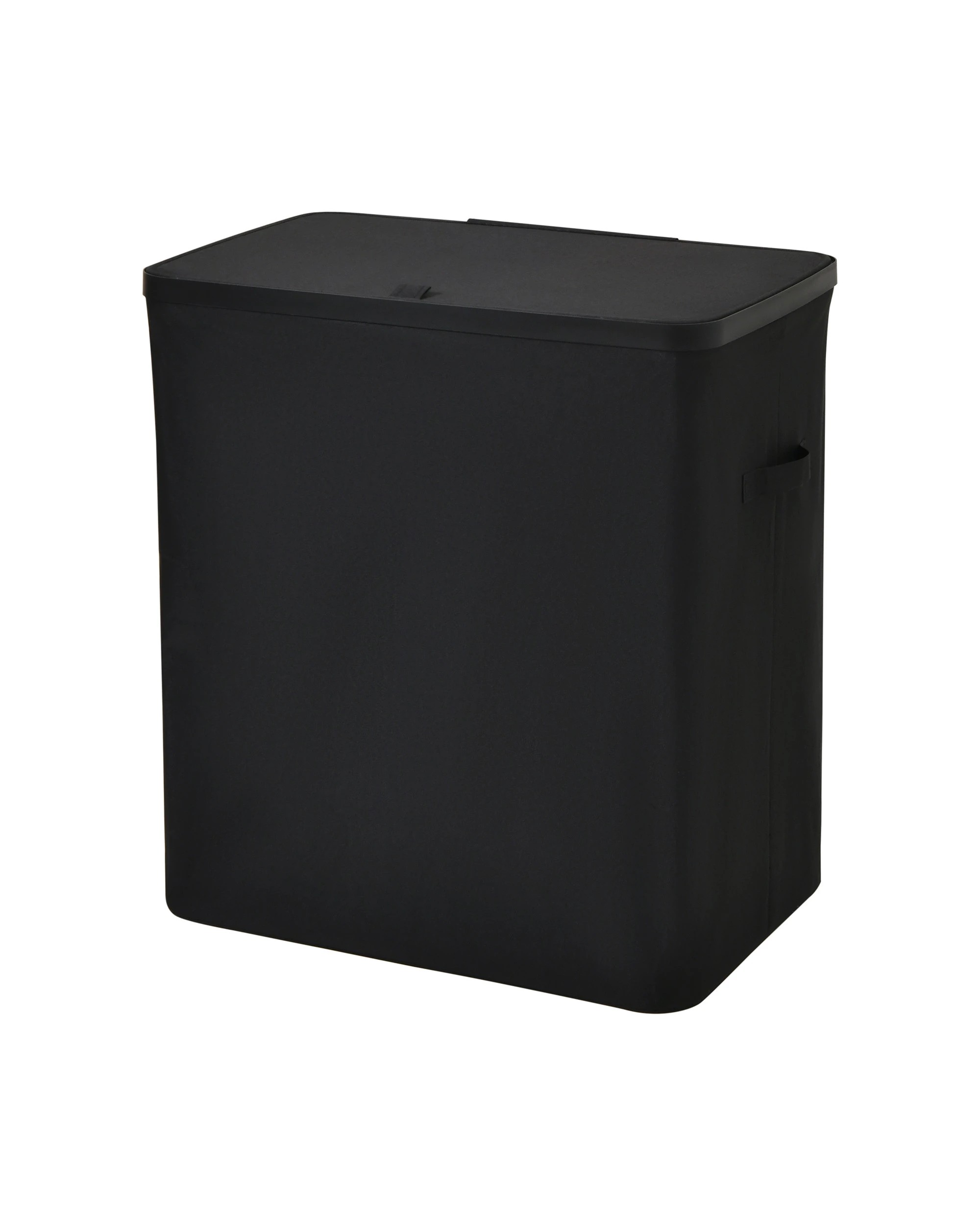 4 Sherwood Voyager 3-Section Laundry Hamper 120L Faux Linen 64x40x67cm - Black, 4 of 10