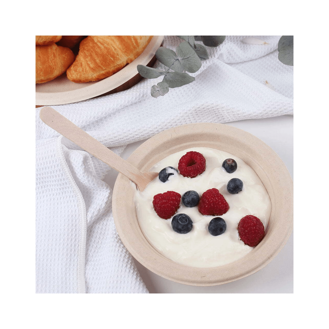 5 18pc Eco Basics 16.5cm Biodegradable Birchwood Spoon Disposable Cutlery Utensil
 - Natural, 5 of 5