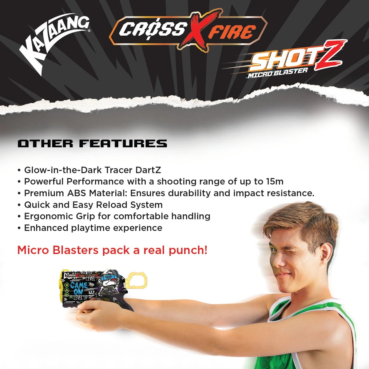 9 Kazaang CrossXFire Shotz - Mini Blaster - Game On, 9 of 9