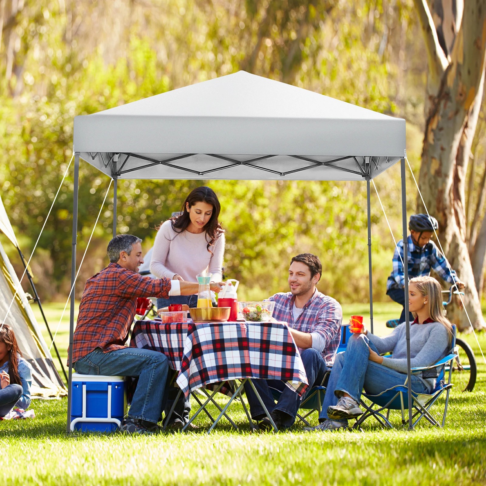 4 Costway 2x2m Gazebo Pop-up Marquee Portable Sun Shelter Canopy Tent - White, 4 of 4
