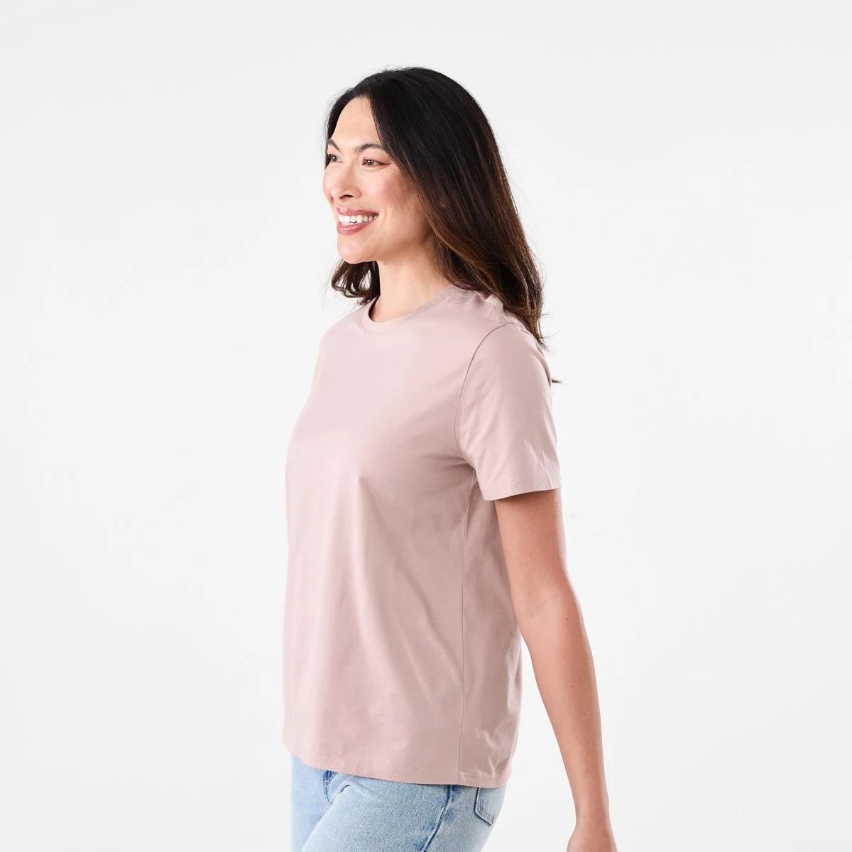 2 Short Sleeve Australian Cotton T-shirt MODEST PINK, 2 of 5