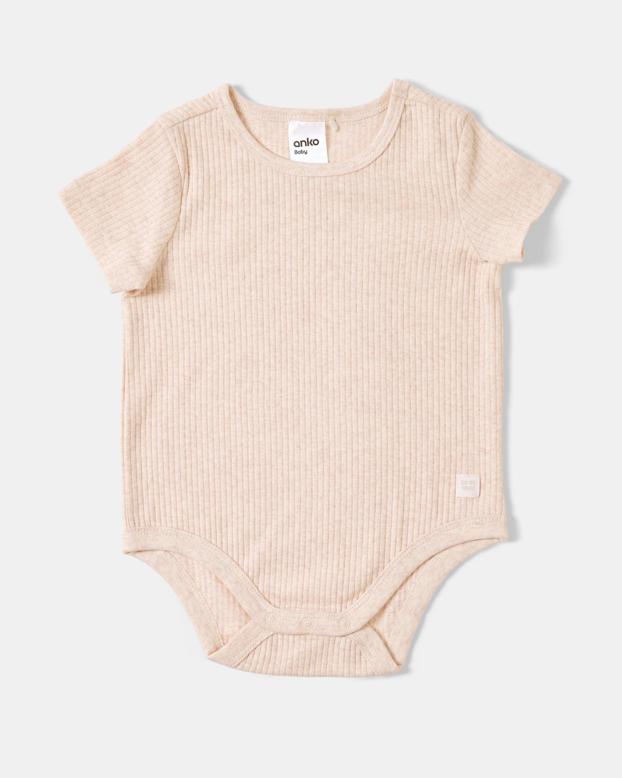 4 3 Pack Short Sleeve Rib Bodysuits Pink Multi, 4 of 8