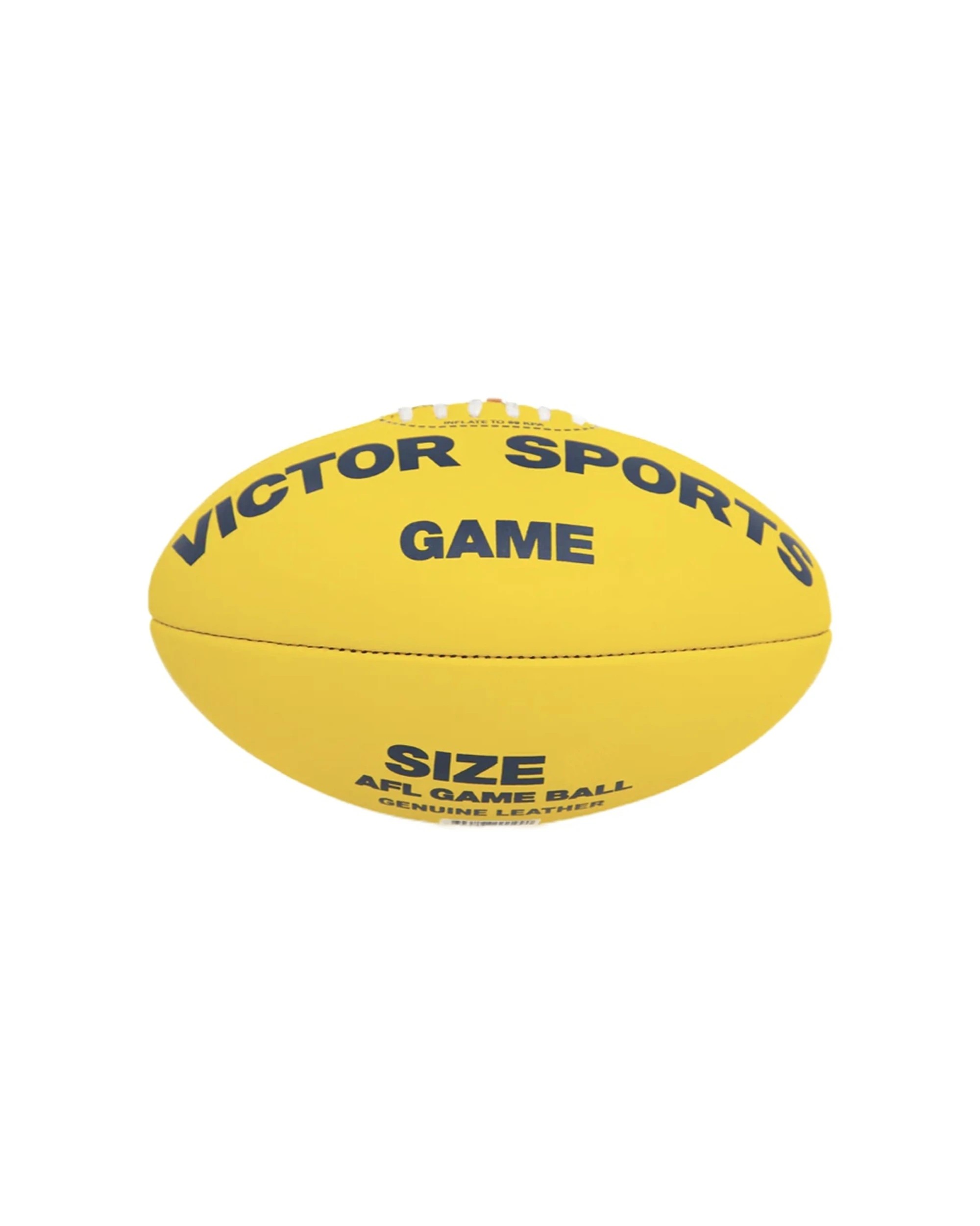 3 Victor Sports AFL Leather Game Ball Quality Material Size 3 - Yellow, 3 of 4