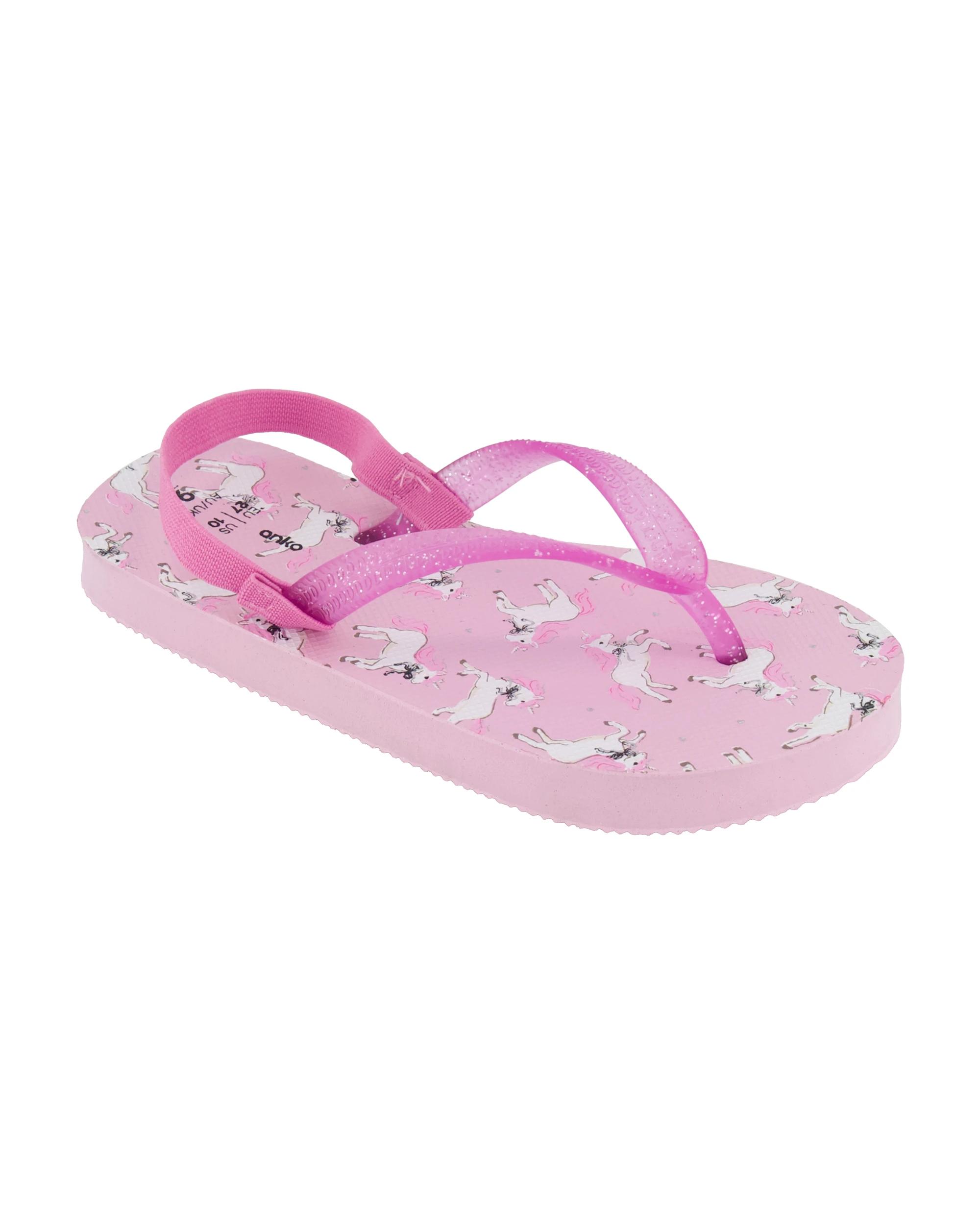 1 Junior Printed Thongs Unicorns, 1 of 3