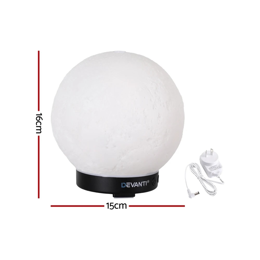 2 Devanti Ultrasonic Aroma Diffuser Aromatherapy Moon Lamp 200ml - Multi, 2 of 9
