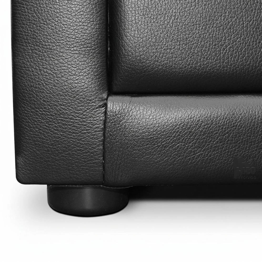 9 Artiss Bedside Table 2 Drawers Side Table Leather - Black, 9 of 10